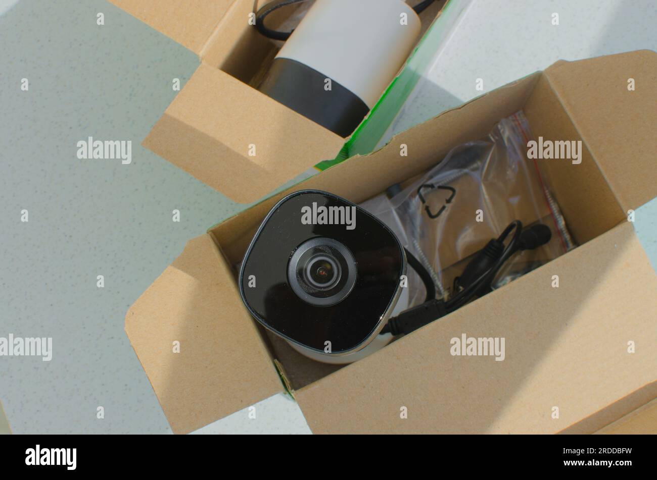 New closeup security cameras ready to use. Evidence surveillance and