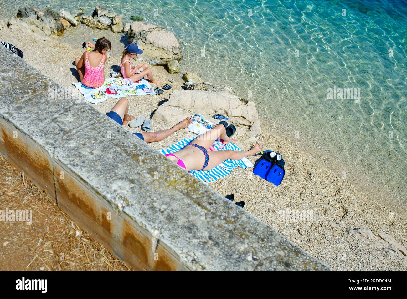 Wien Kroatien Sommer sonne Strand Meer Straßen wien Schwarts und weiß Fotografie art Stock Photo