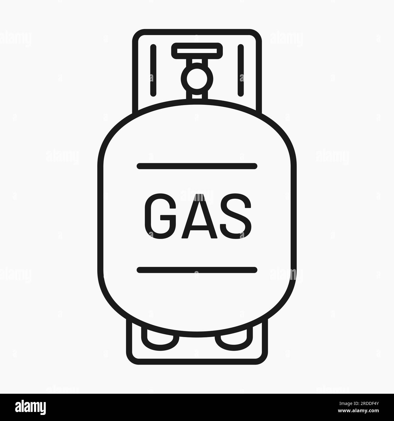 propane gas tank line icon on white background vector flat illustration