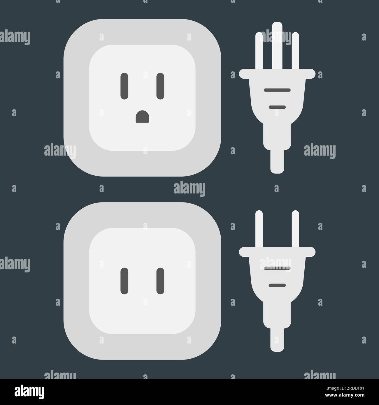 power outlet plug type a b isometric vector flat illustration Stock Vector