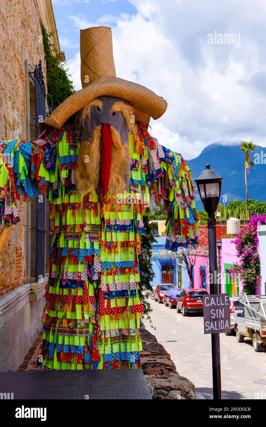 Tiliche figure in front of a store, Oaxaca city, Mexico Stock Photo