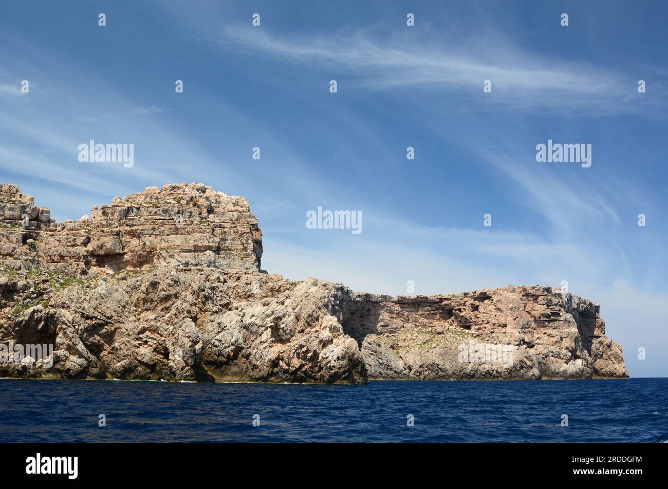The coastline around Fornells. Menorca. Balearic islands. Spain Stock Photo