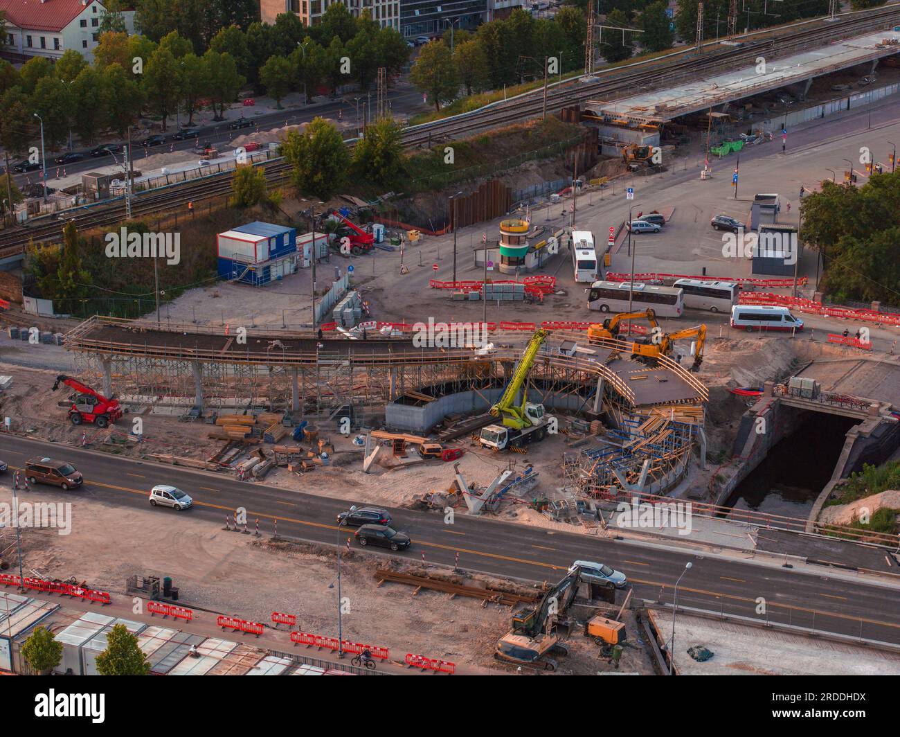 Building Rail Baltica project in the cenetr of Riga Stock Photo - Alamy