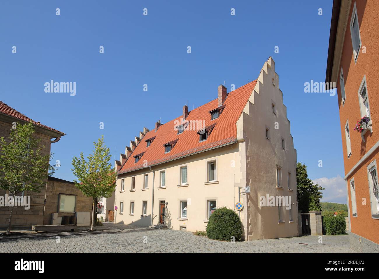 Historical building built 15th cent, Mellrichstadt, Rhoen, Lower Franconia, Franconia, Bavaria