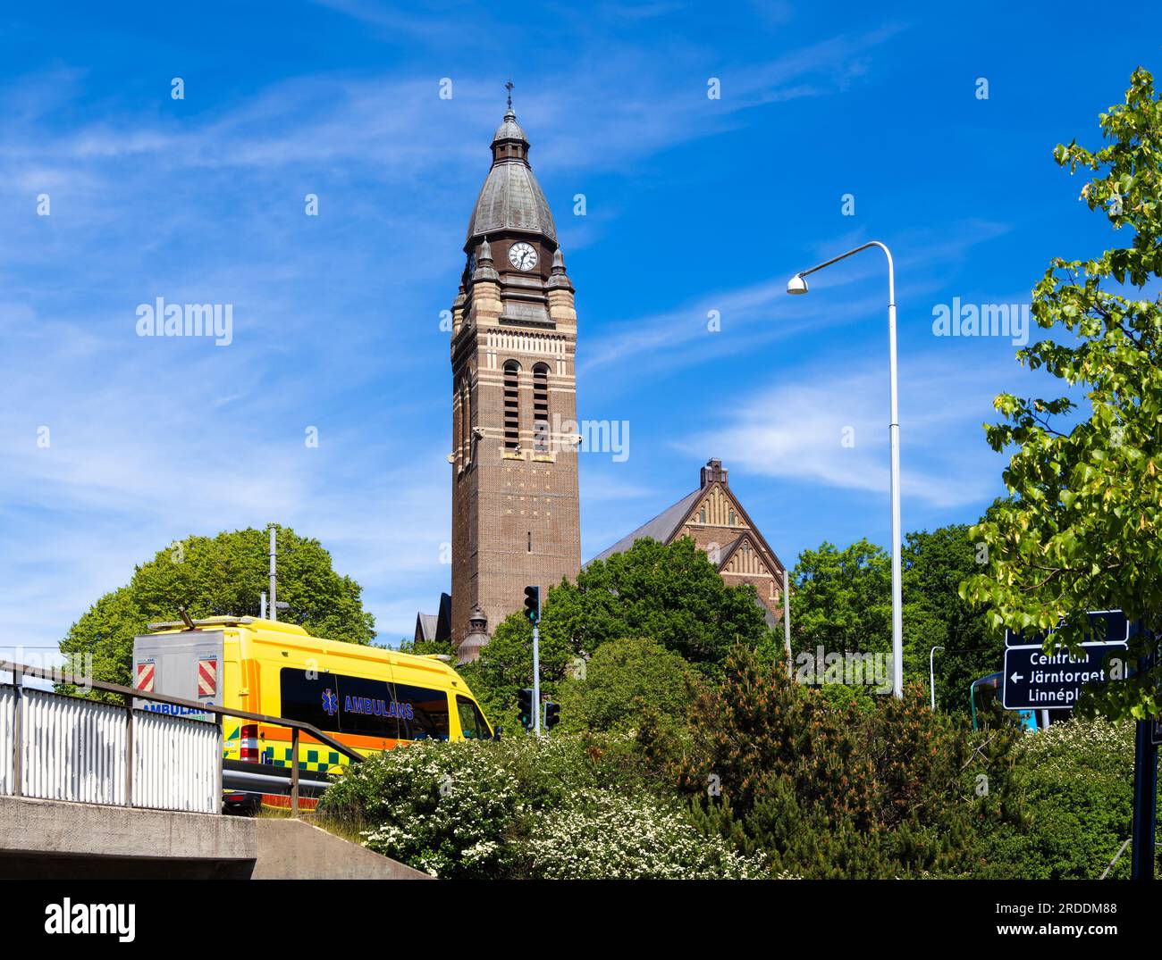 Sweden May 30, 2023 An ambulance rushes with a patient to