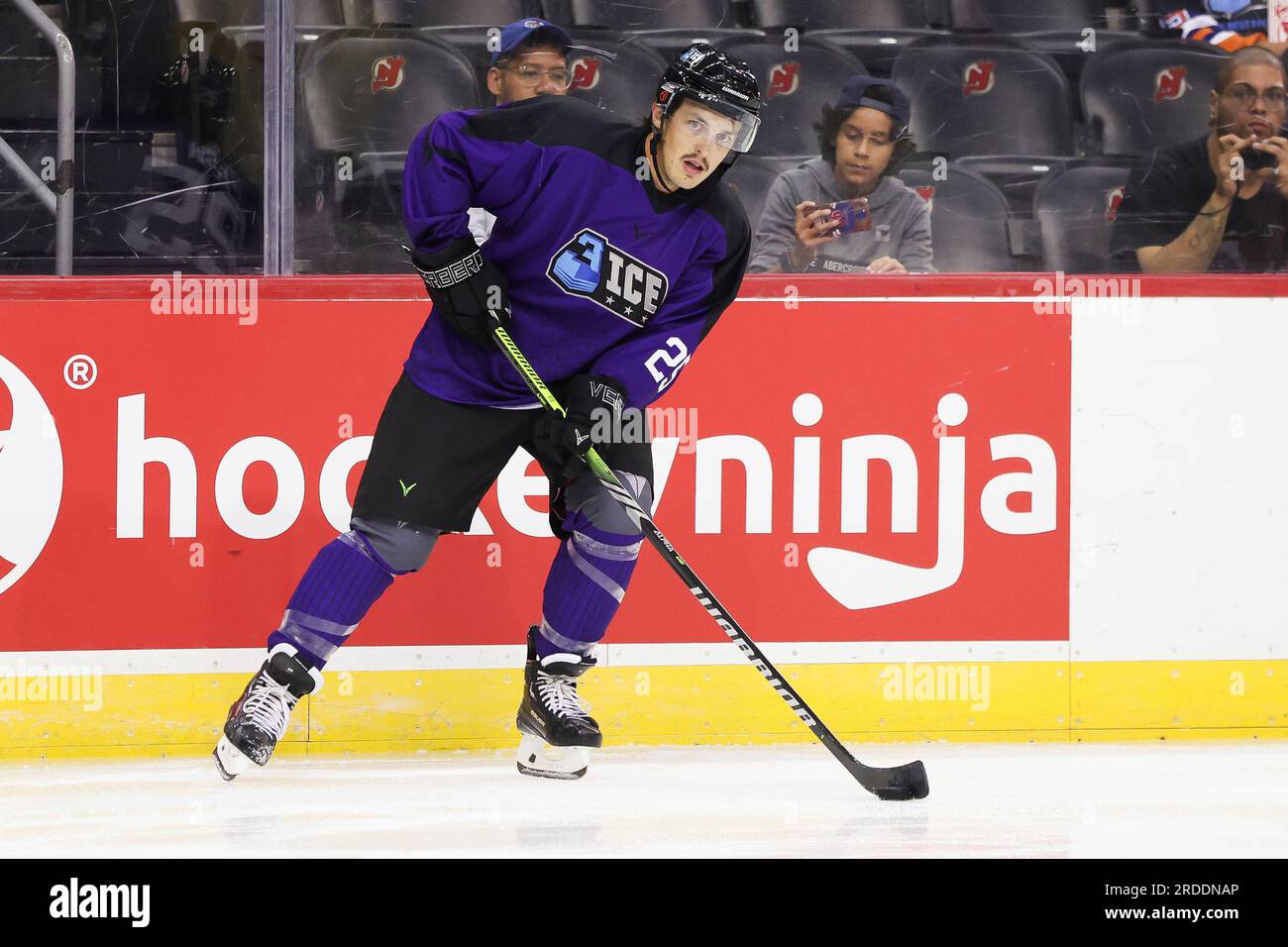 NEWARK, NJ JULY 19 Cooper Zech (25) of Team Bourque skates with the