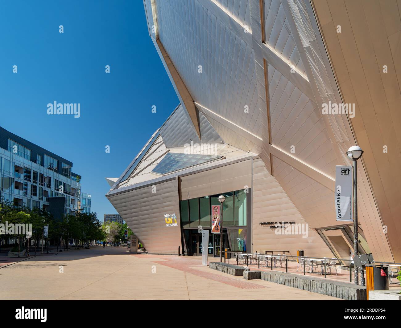 Colorado, MAY 28, 2023 - Sunny exterior view of The Denver Art Museum ...