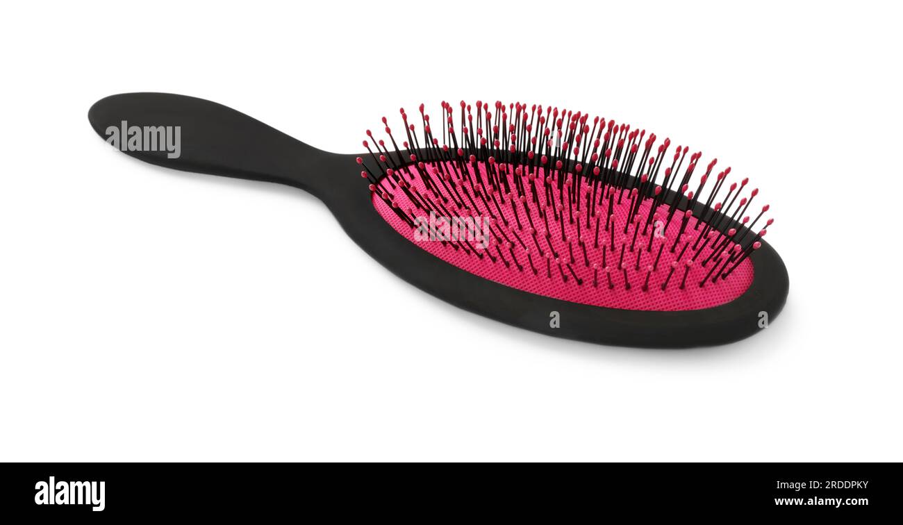 New plastic hair brush isolated on white Stock Photo Alamy