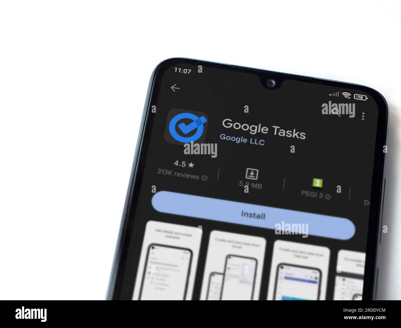 Lod, Israel - July 16,2023: Google Task app play store page on ...