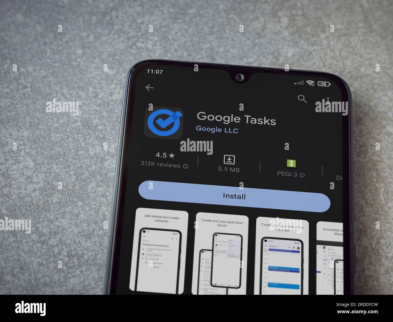 Lod, Israel - July 16,2023: Google Task app play store page on ...