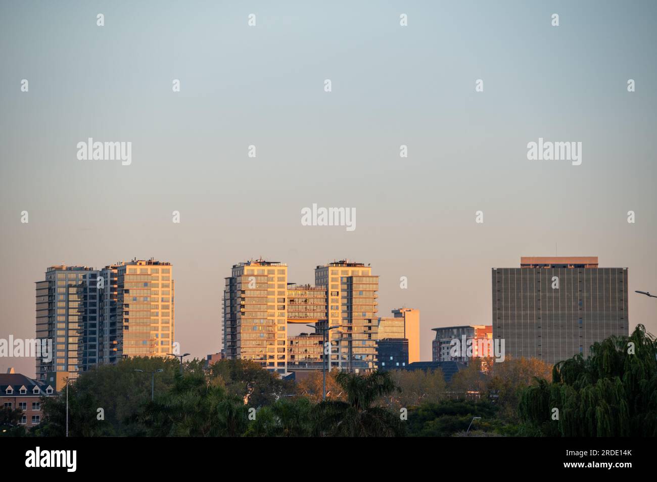 Panorama of buildings in Buenos Aires, the capital of Argentina. Stock Photo