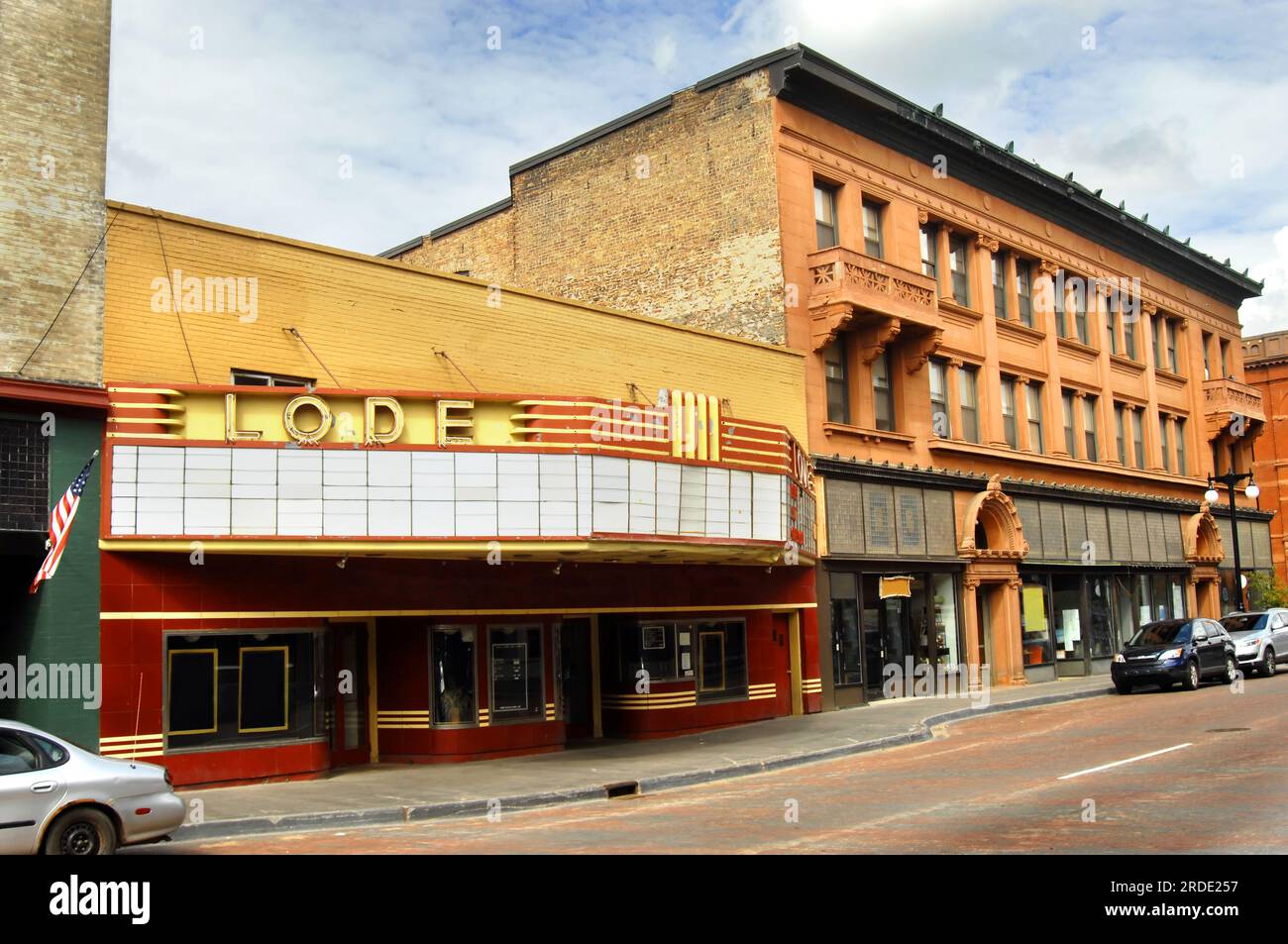 Old movie theater called LODE, is closed and shut down permanently