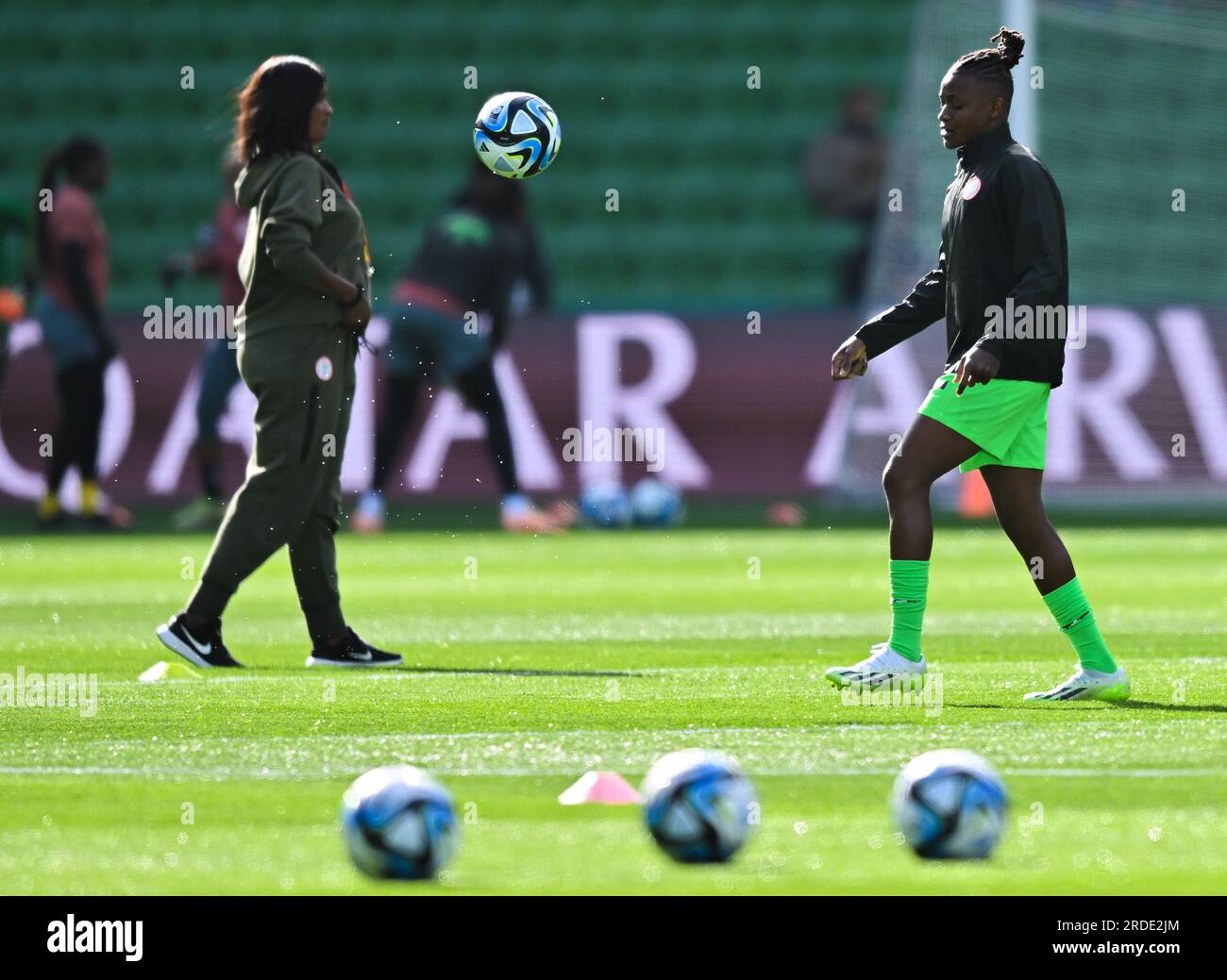 Uchenna Kanu of Nigeria warm up prior to the FIFA Women's World Cup ...