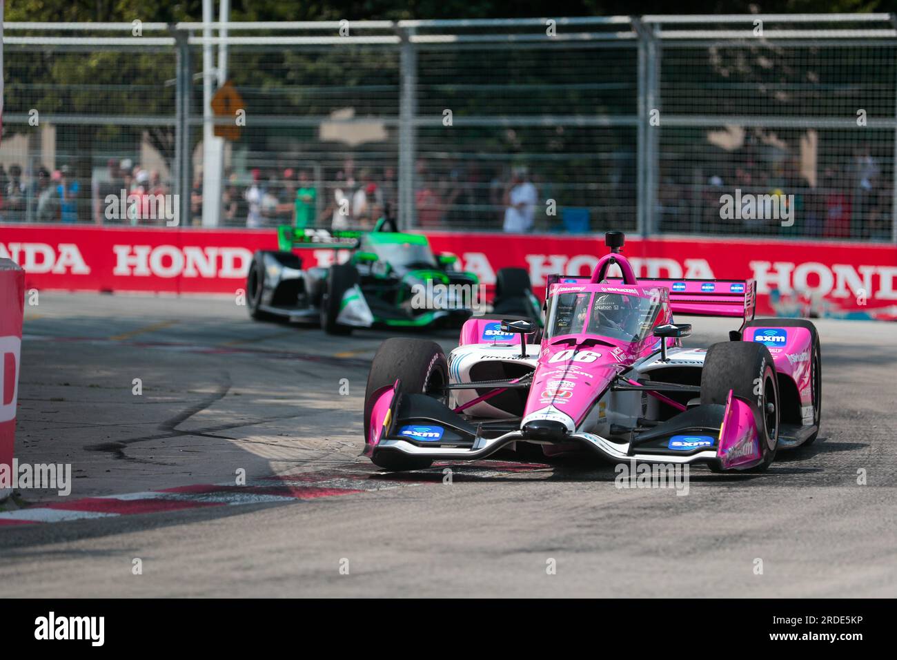 Toronto, ON, Canada. 16th July, 2022. HELIO CASTRONEVES (06) of Sao Paulo,  Brazil travels through the turns during a practice for the Honda Indy  Toronto at the Streets of Toronto Exhibition Place