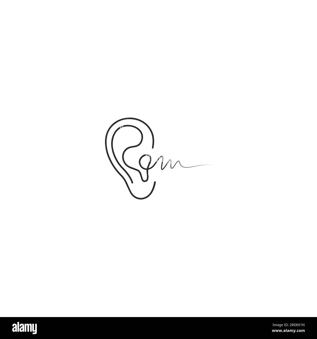Ear Hearing Logo Creative Design Template Vector Stock Vector Image