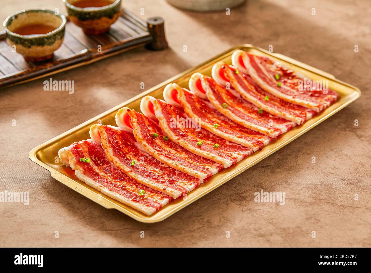 Thick Cut Beef Belly for Japanese bbq or Korea bbq。 Stock Photo - Alamy