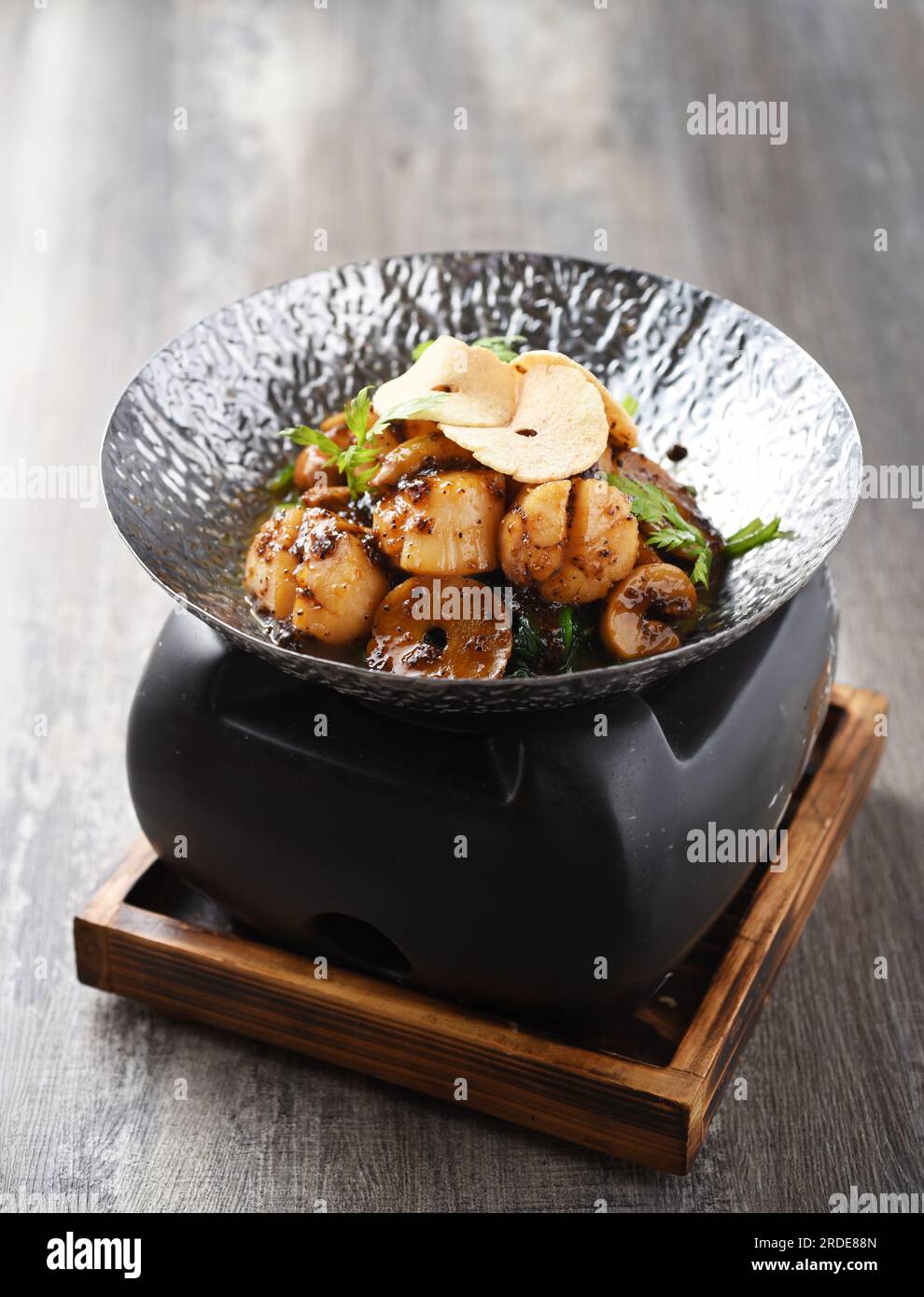 stir fried Scallops, Japanese food Stock Photo Alamy