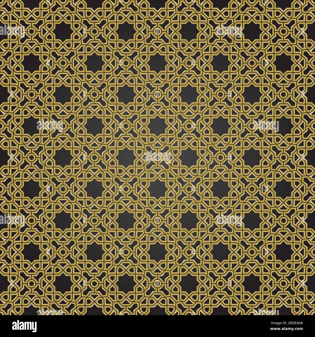 Seamless vector ornament in arabian style. Geometric abstract black and ...