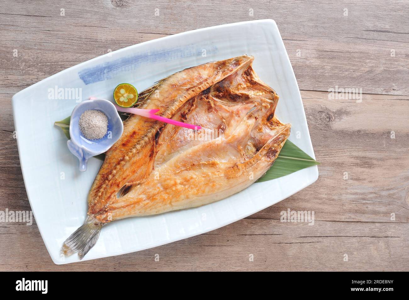 Grilled fish of Hokke(Arabesque greenling) Japanese style Stock Photo