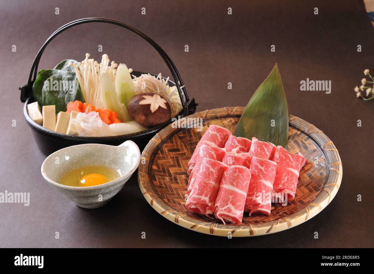 KIMCHI hot pot with Wagyu beef , kimchi pot,japanese food Stock Photo