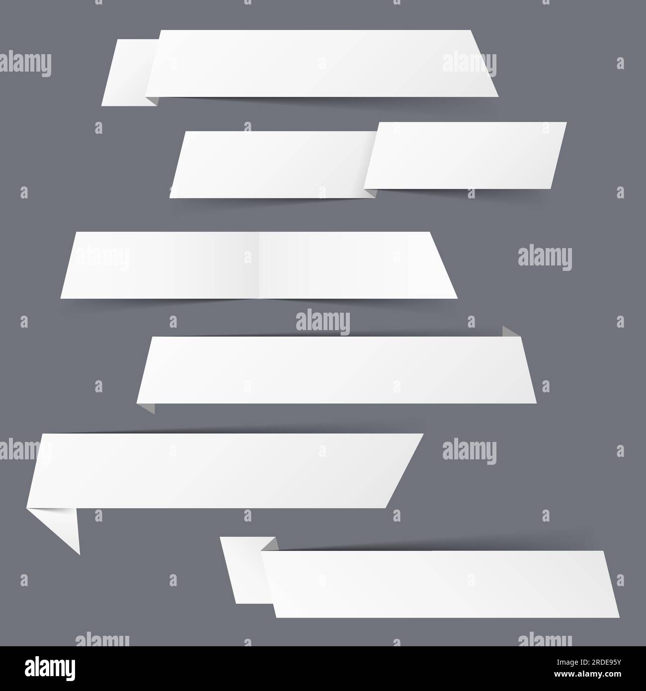 White paper banners with shadows, vector eps10 illustration Stock ...