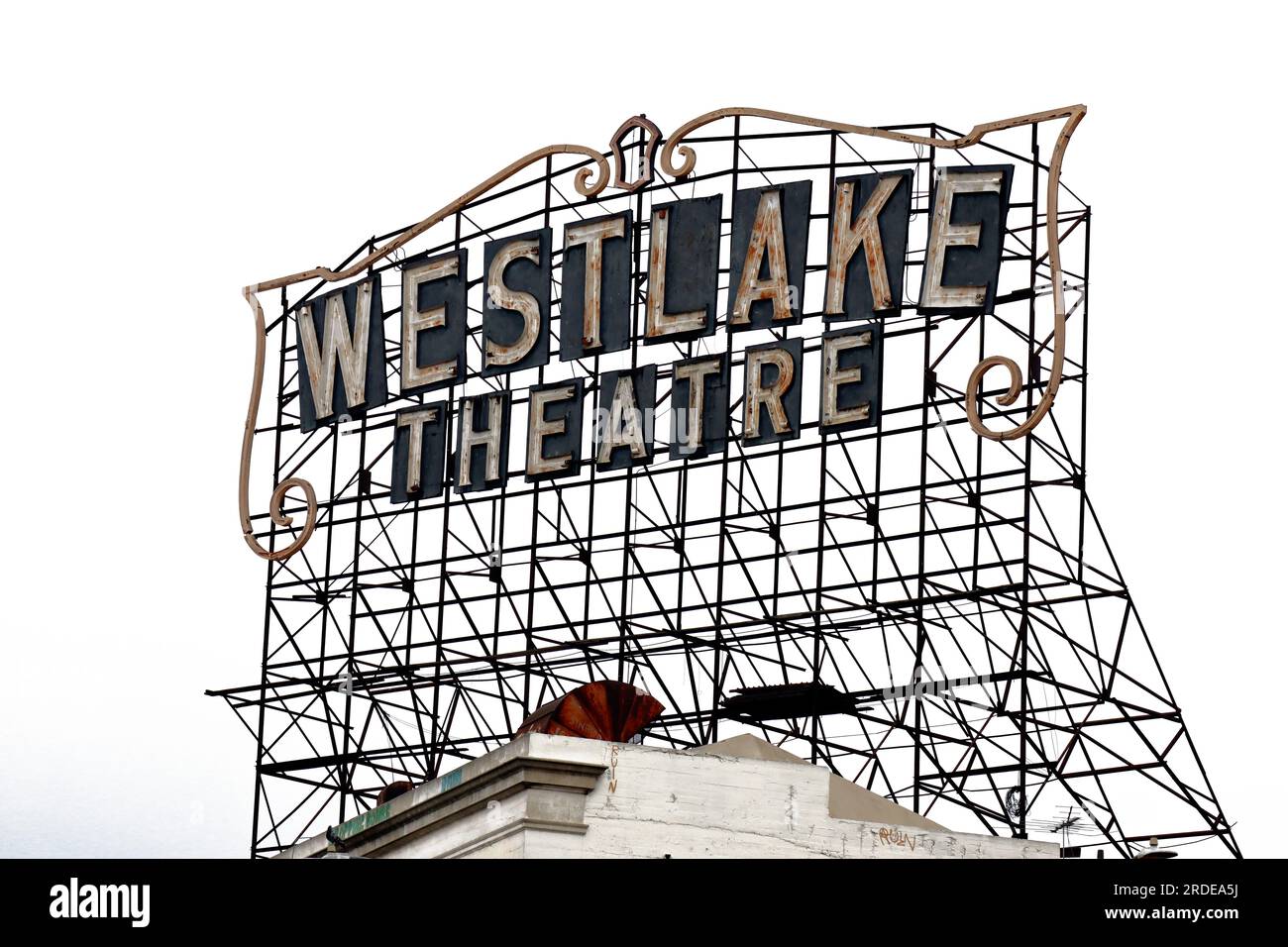 Los Angeles, California WESTLAKE Theatre sign. Historic theater