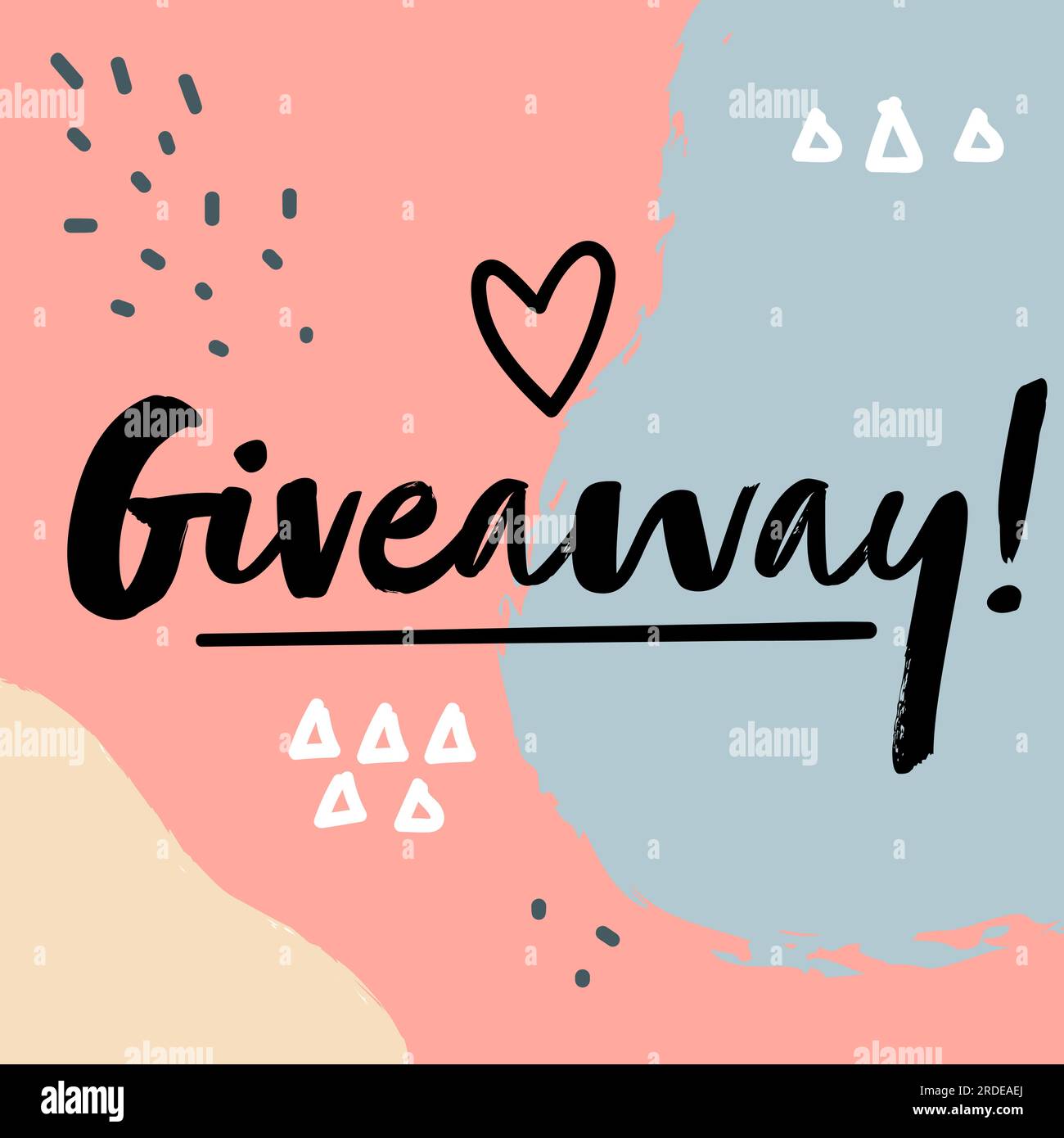 Attracting subscribers and number of followers in social media. Giveaway promotion announcement in network. Post for giving test product for clients, Stock Vector