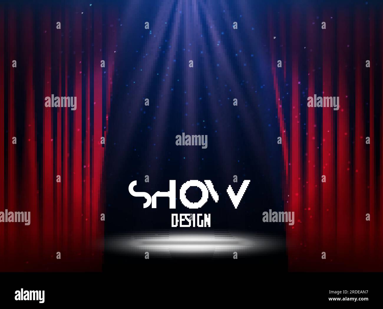 Vector Festive design with lights. Poster for concert, party, theater