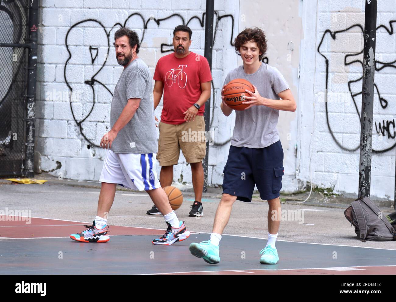 New York, USA. 20th July, 2023. Actors Timothee Chalamet and Adam