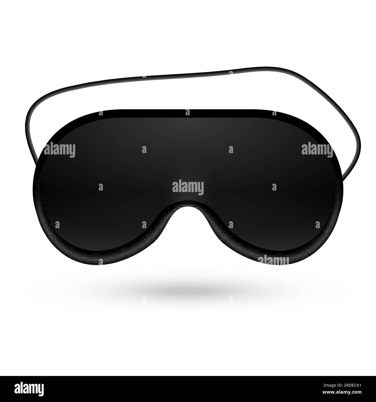 Black eye sleep mask vector illustration. Sleep accessory object. Eye