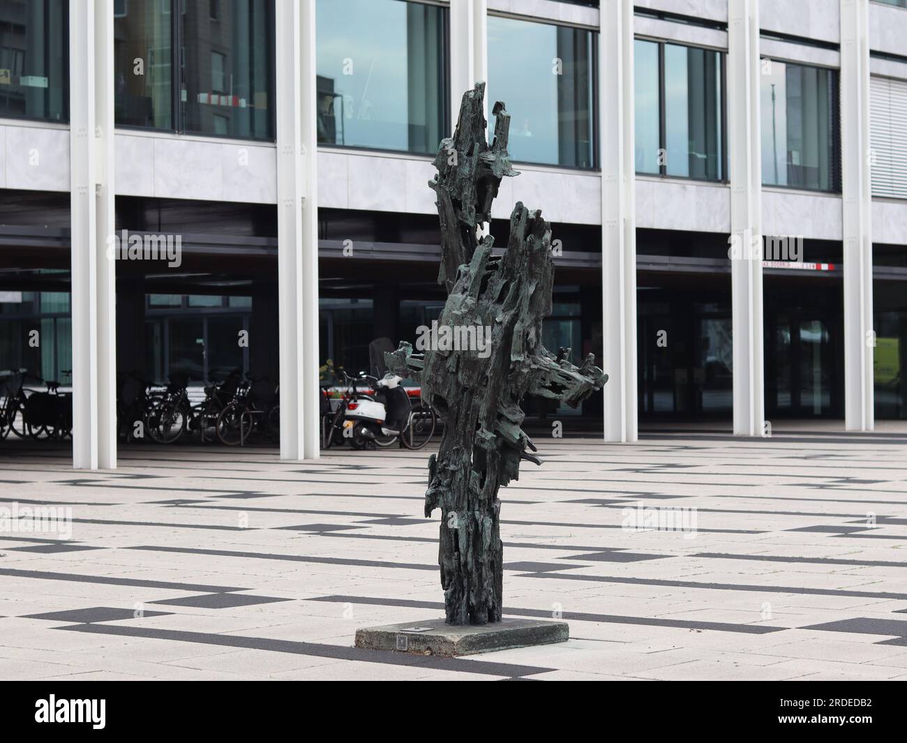 Bronze "Evolution" Sculpture by Piet Slegers in 1969. Located next to