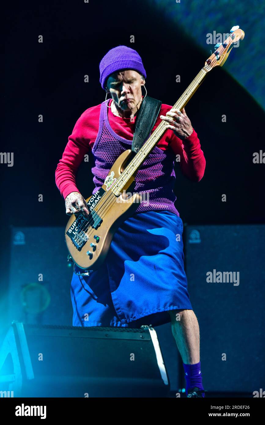 Flea bassist of the Red Hot Chili Peppers Stock Photo