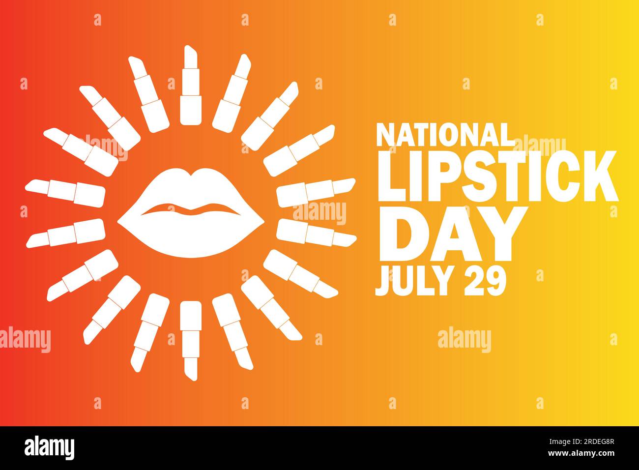 National Lipstick Day. July 29. Holiday concept. Template for