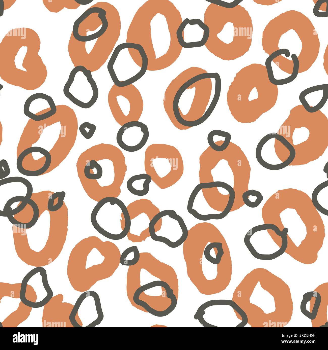 Abstract animal print, circles and geometry vector Stock Vector