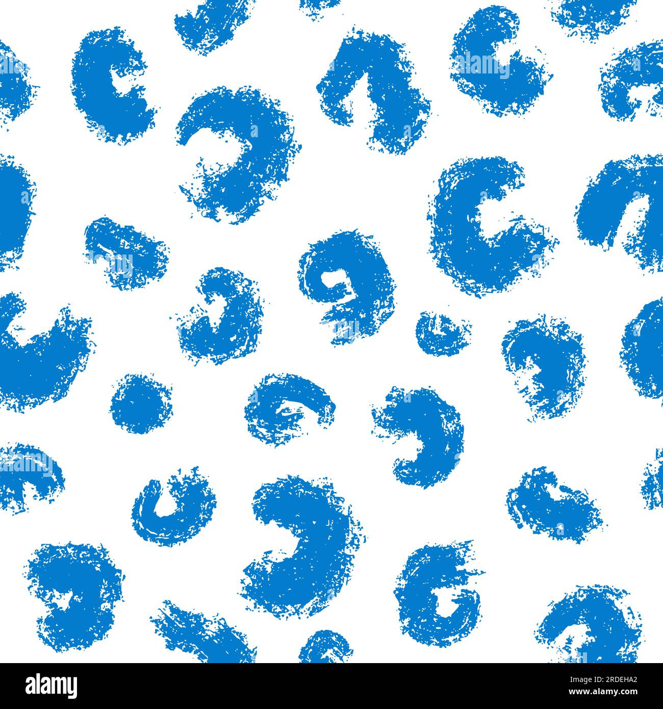 Blue abstract spots, repeatable animalistic print Stock Vector