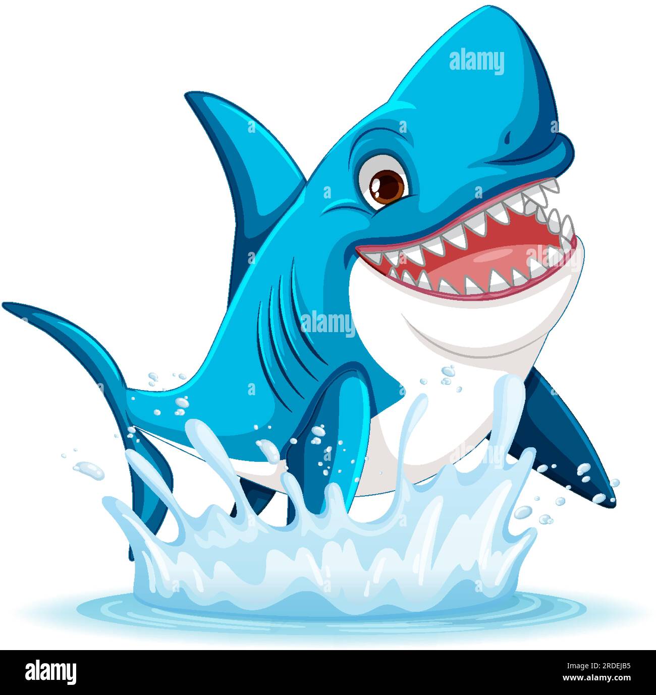 Smiling shark cartoon Stock Vector Image & Art - Alamy