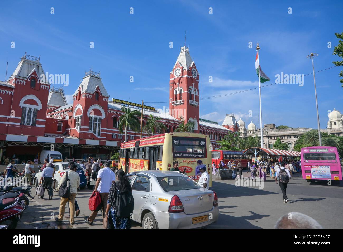 Chennai, India July 14, 2023 Chennai Central railway station is the