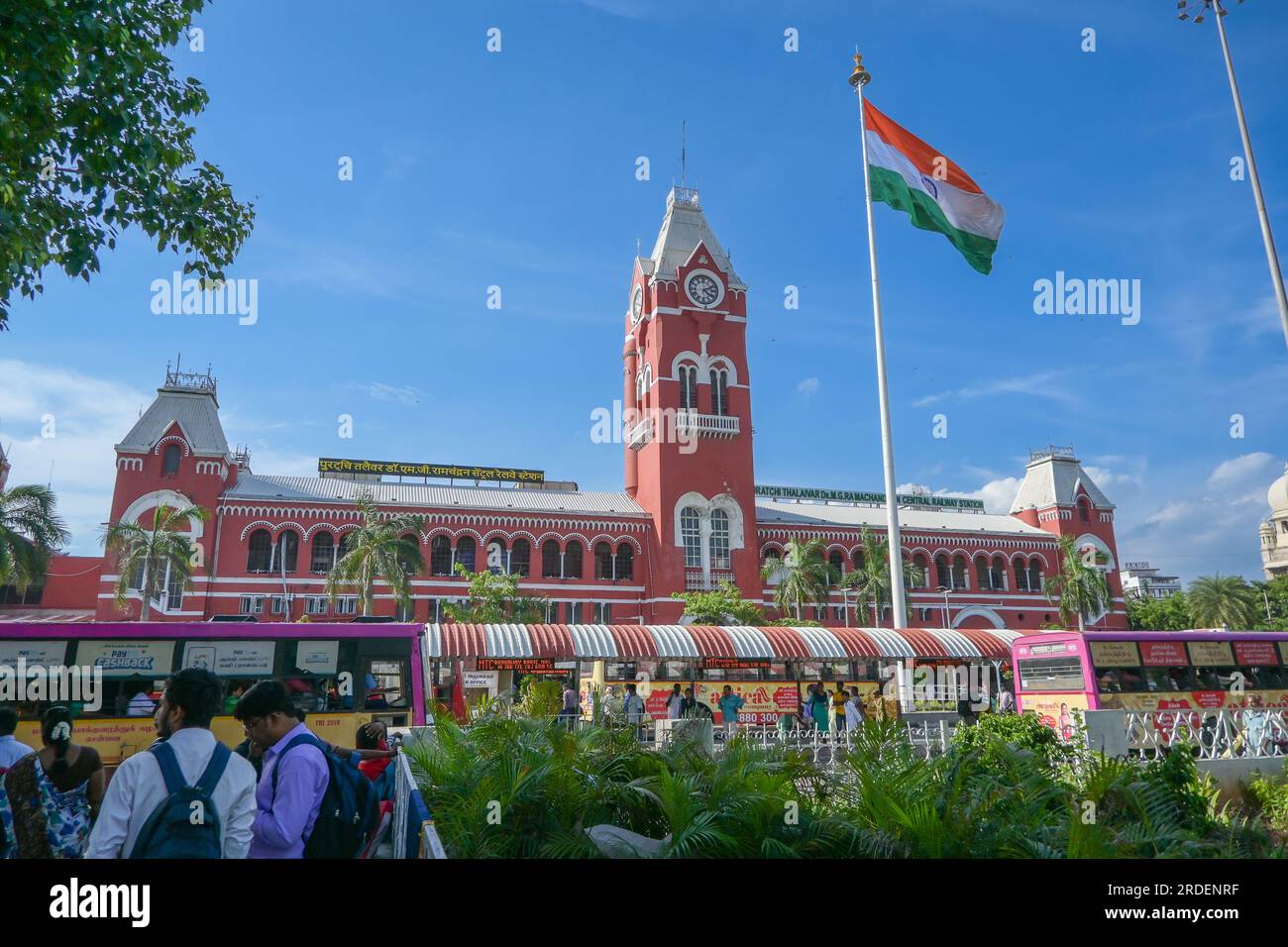 Chennai, India July 14, 2023 Chennai Central railway station is the