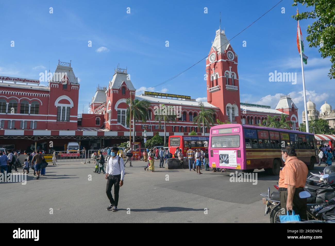 Chennai, India July 14, 2023 Chennai Central railway station is the