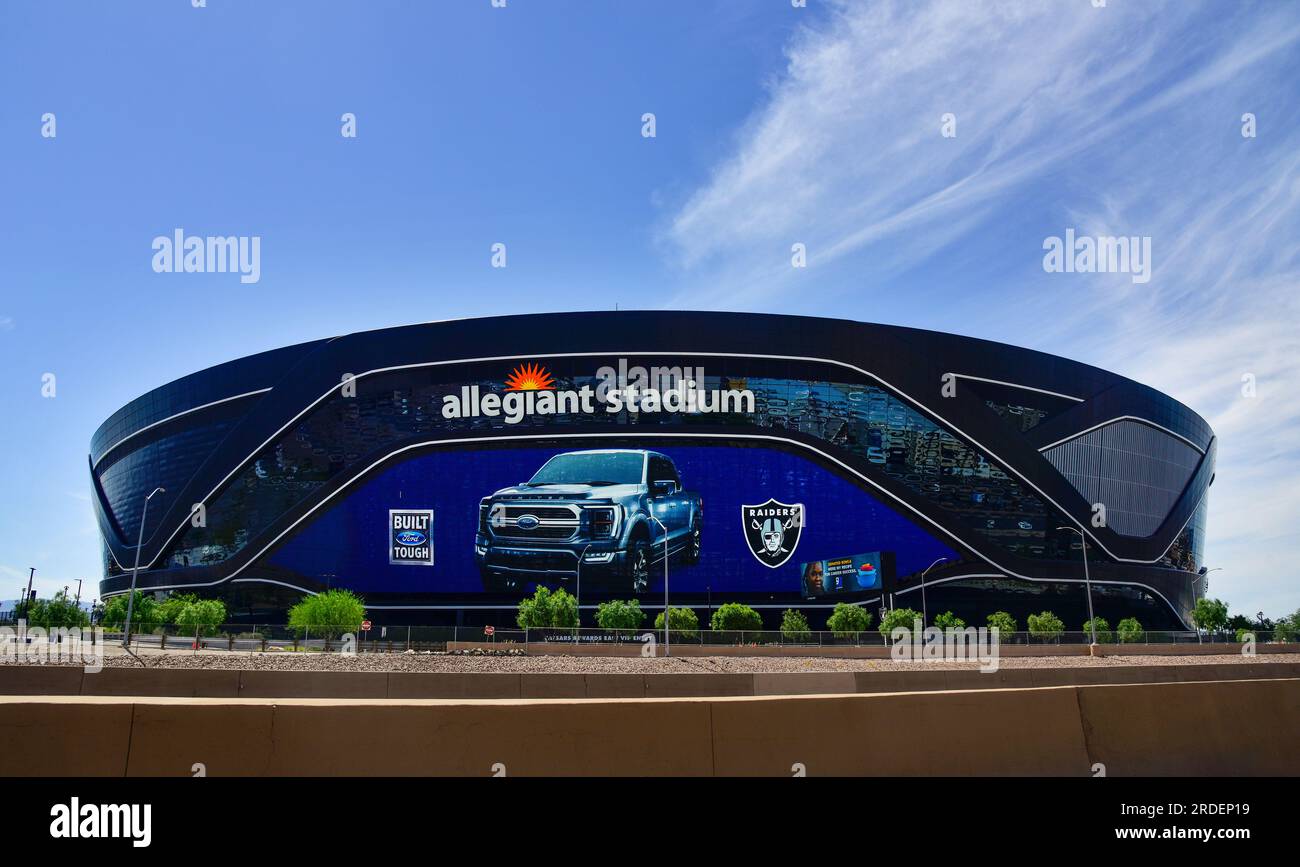 Allegiant Stadium, Home Of The NFL Raiders Football Team In Las Vegas ...