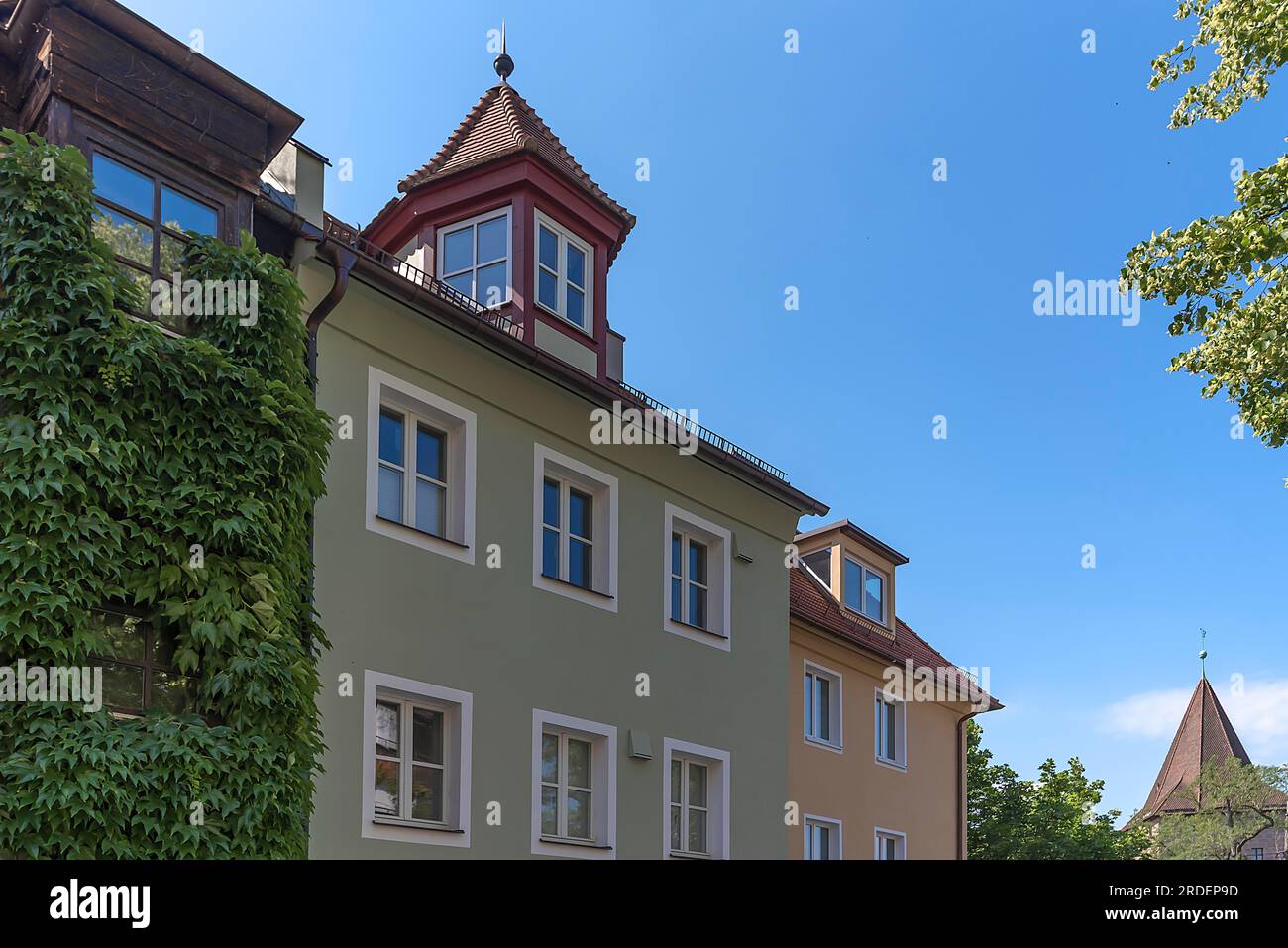 Historic Tower Notch, Geiersberg 23, Nuremberg, Middle Franconia, Bavaria, Germany Stock Photo