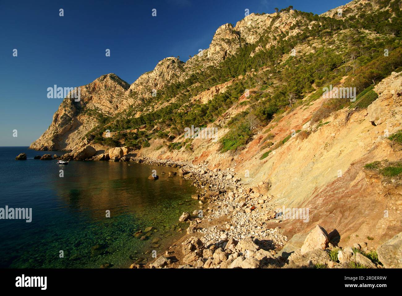 Cove en Basset. Sa Ratjada hill. Andratx. Balearic Islands. Spain. Stock Photo