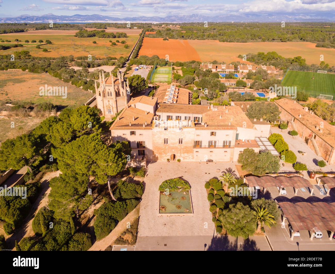 Houses of Sa Torre, Llucmajor, Mallorca, Balearic islands, Spain Stock