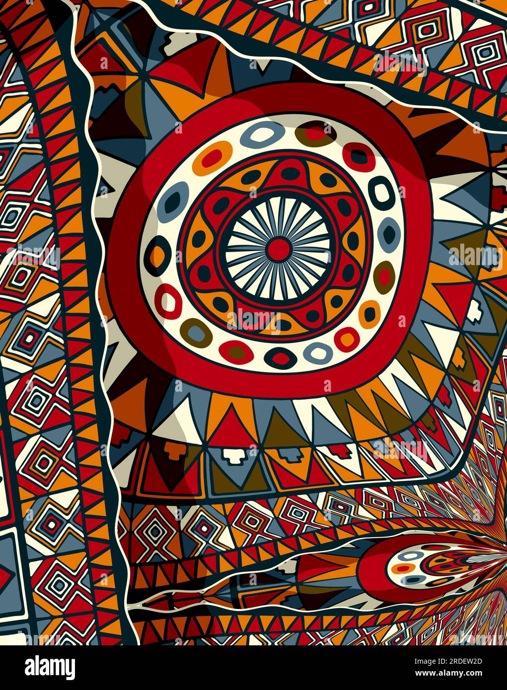 Tribal art background composition, vector illustration Stock Vector ...