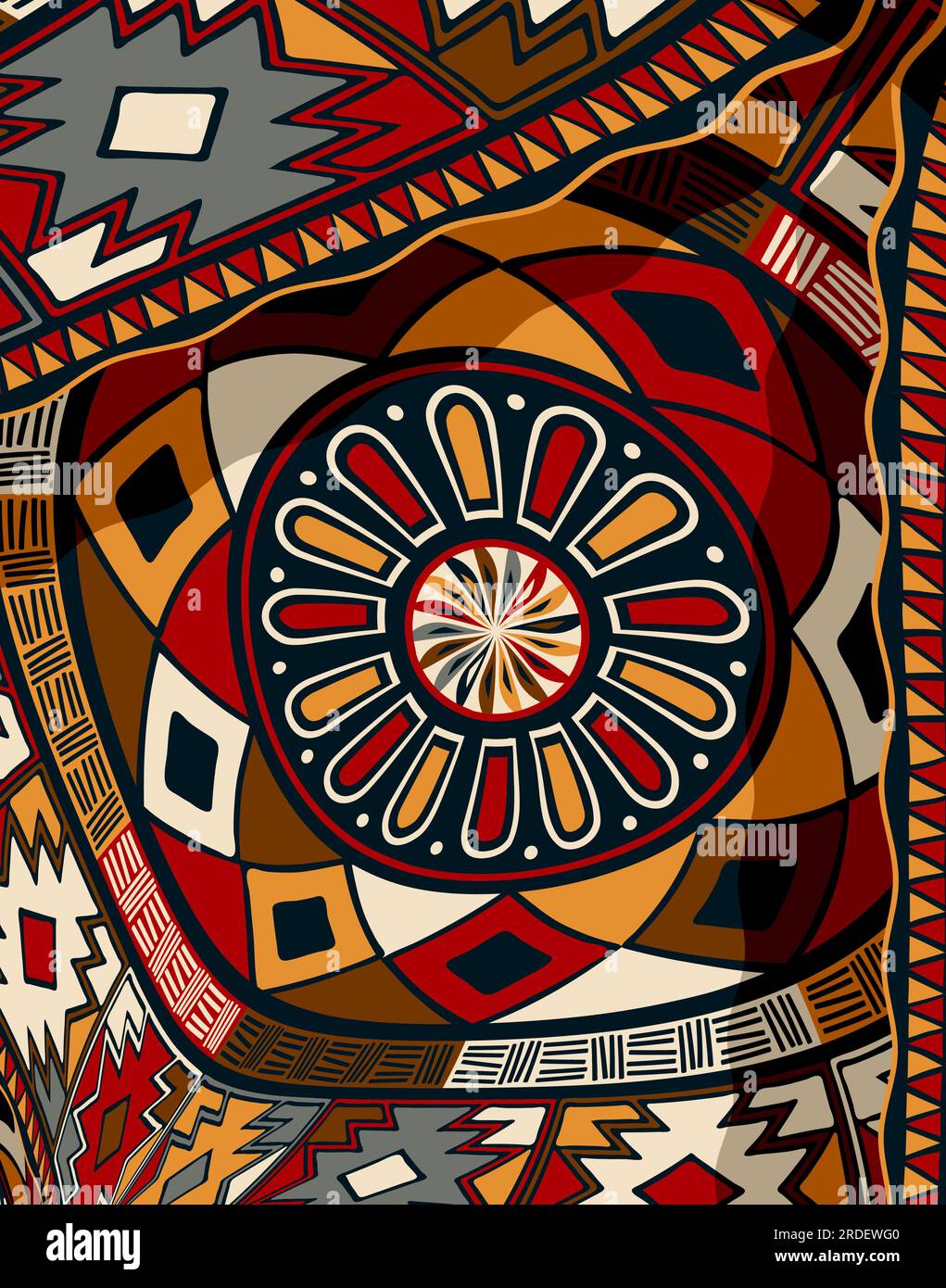 Tribal art background composition, vector illustration Stock Vector ...