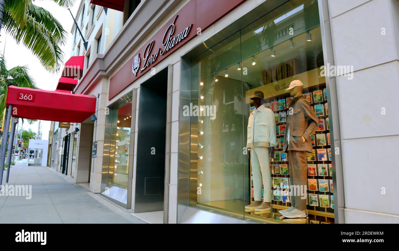 Beverly Hills California LORO PIANA fashion store on Rodeo Drive Beverly Hills Stock Photo Alamy