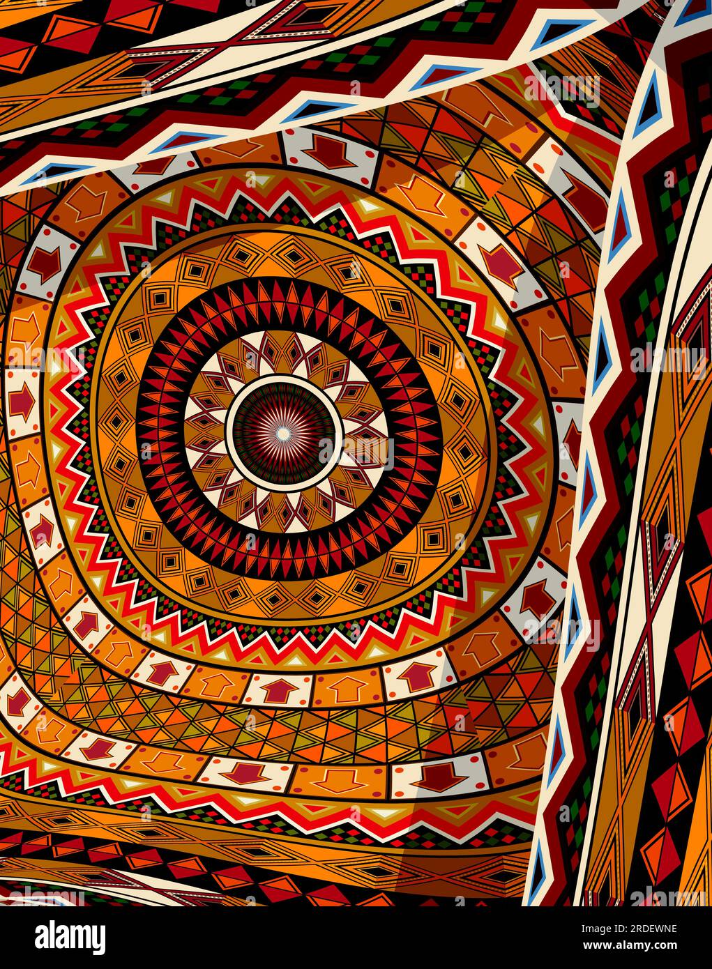 Tribal art background composition, vector illustration Stock Vector ...