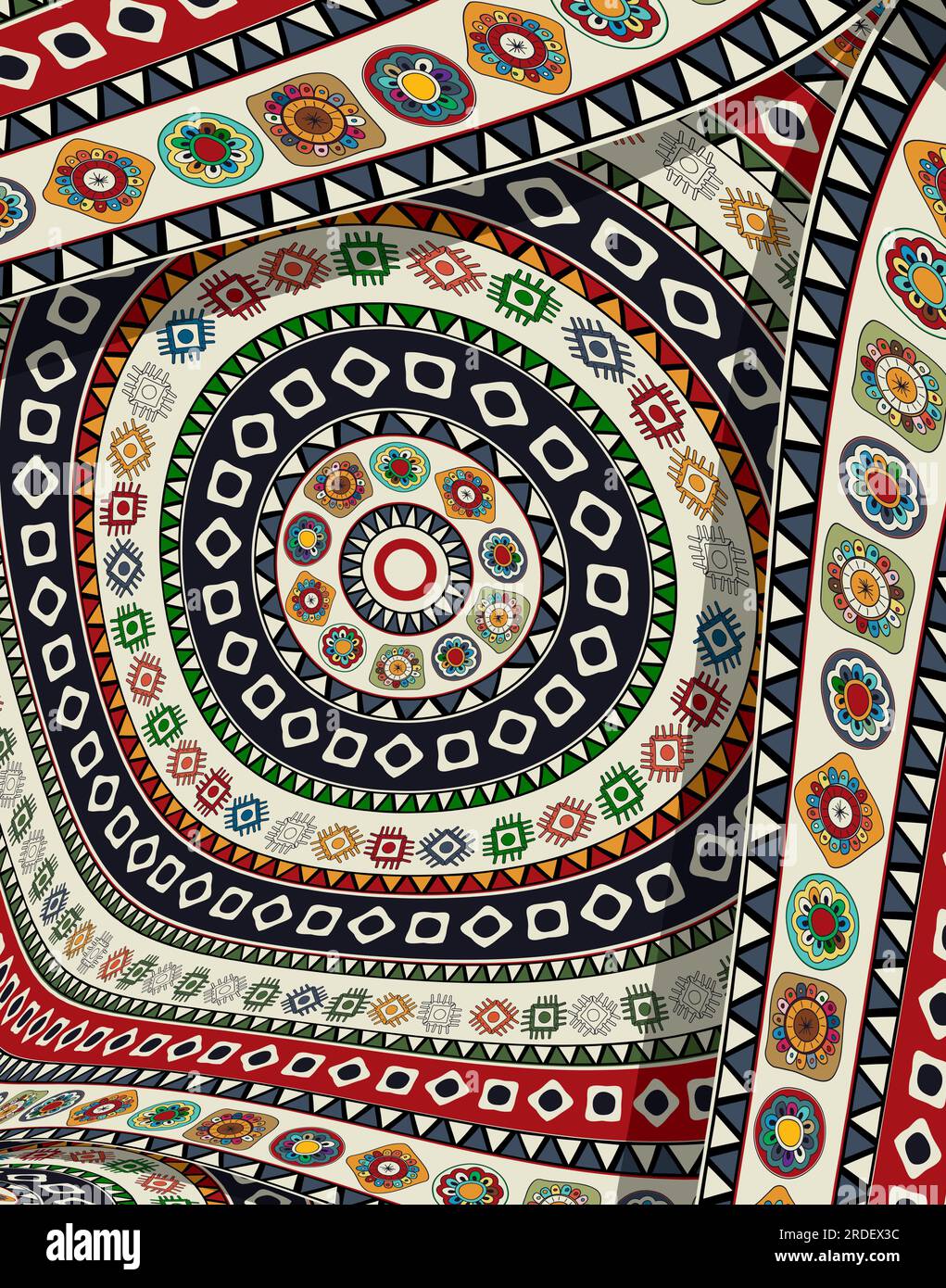 Tribal art background composition, vector illustration Stock Vector ...