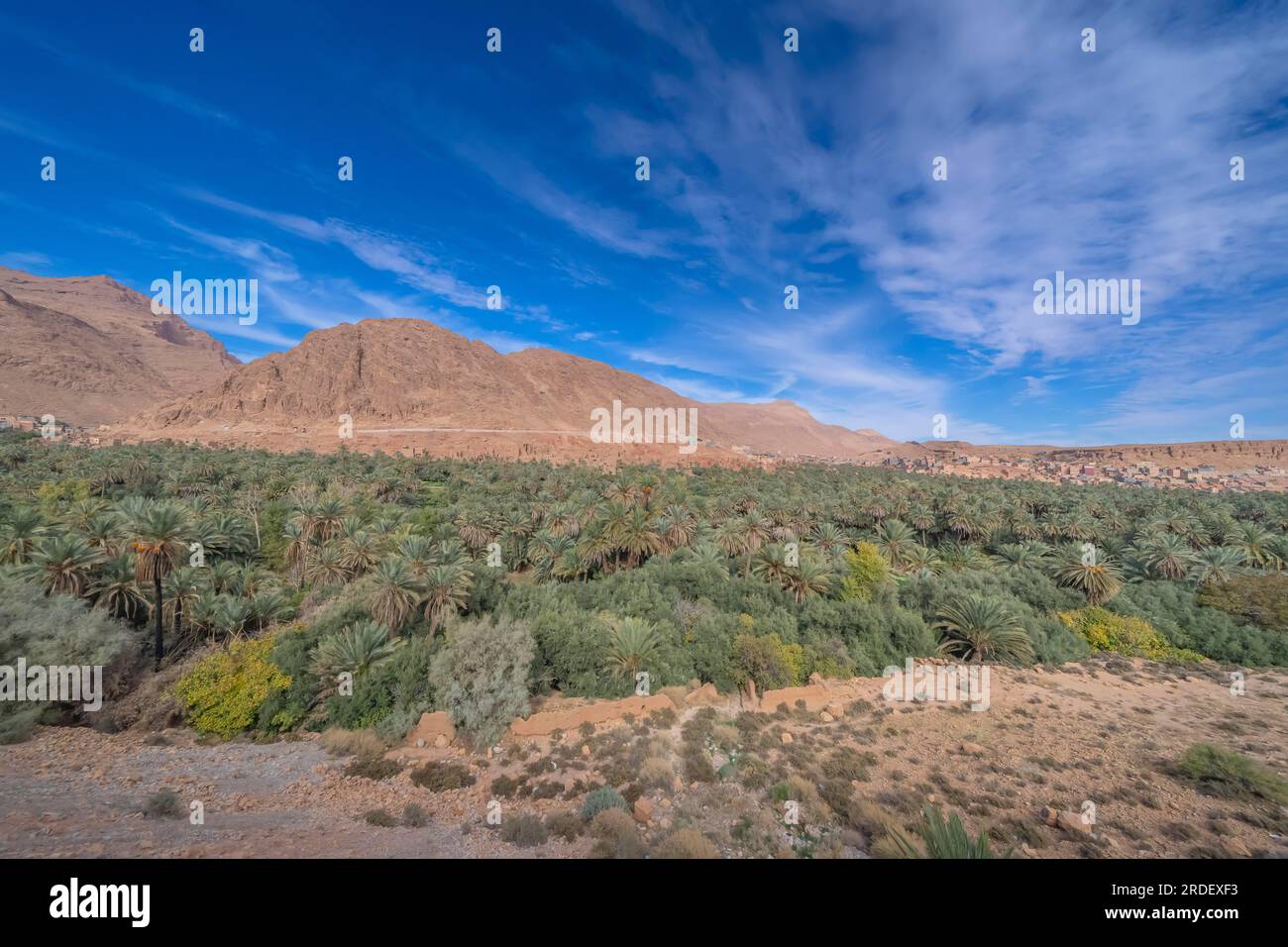 Colorful view of the Atlas Mountains in Morocco Stock Photo