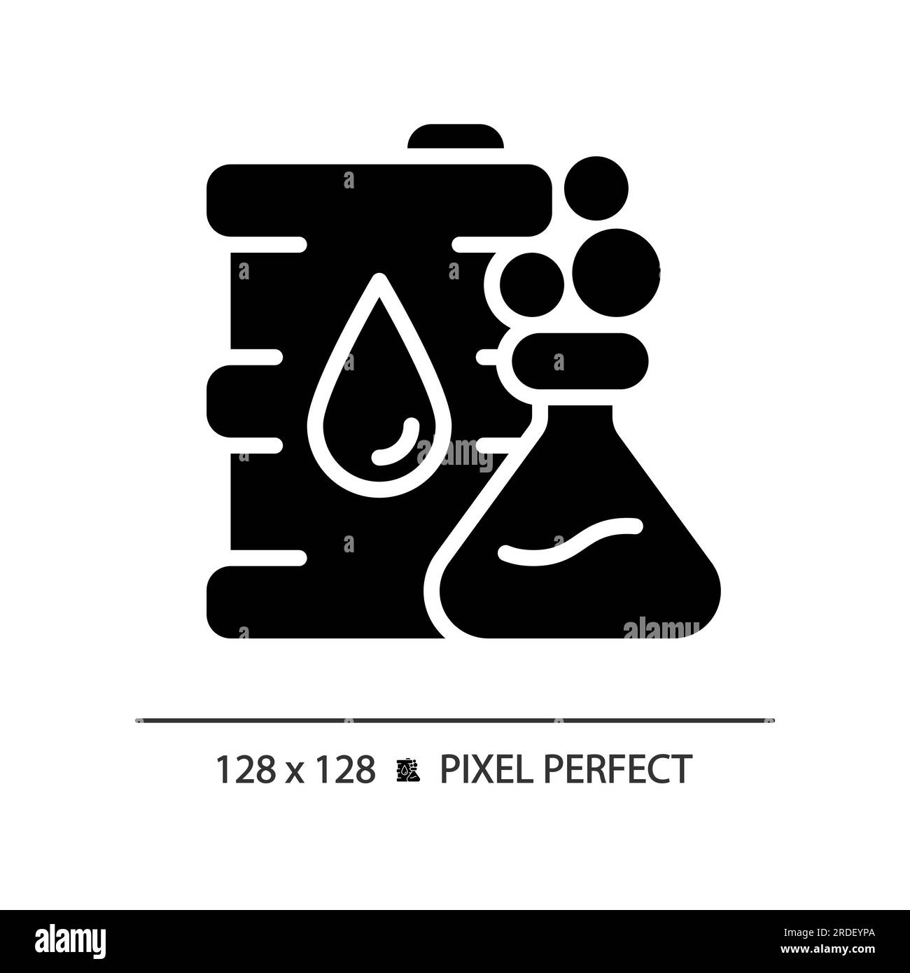 Crude oil chemical analysis black glyph icon Stock Vector Image & Art